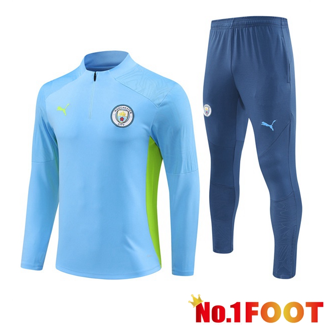 Manchester City Kids kit Training Tracksuit Blue 2024/2025