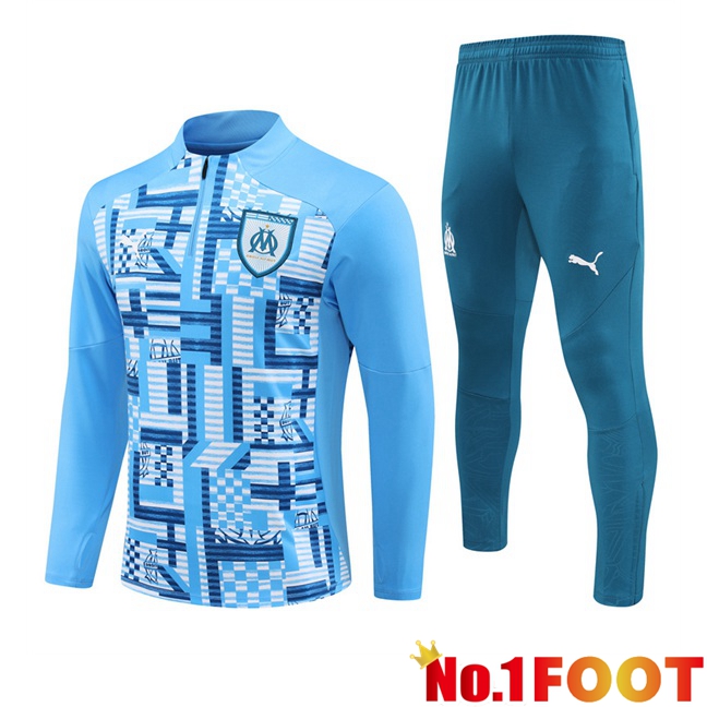 Marseille OM Kids kit Training Tracksuit Blue 2024/2025