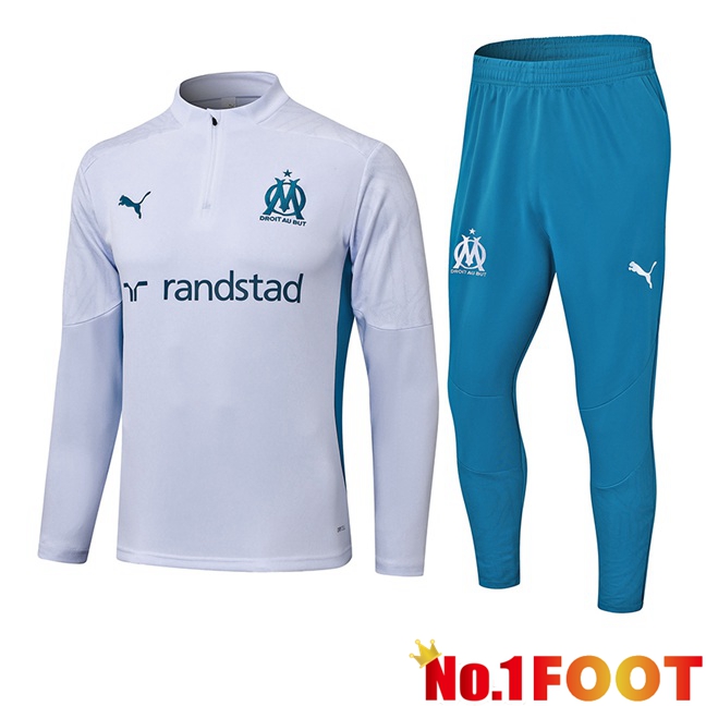 Marseille OM Kids kit Training Tracksuit White 2024/2025