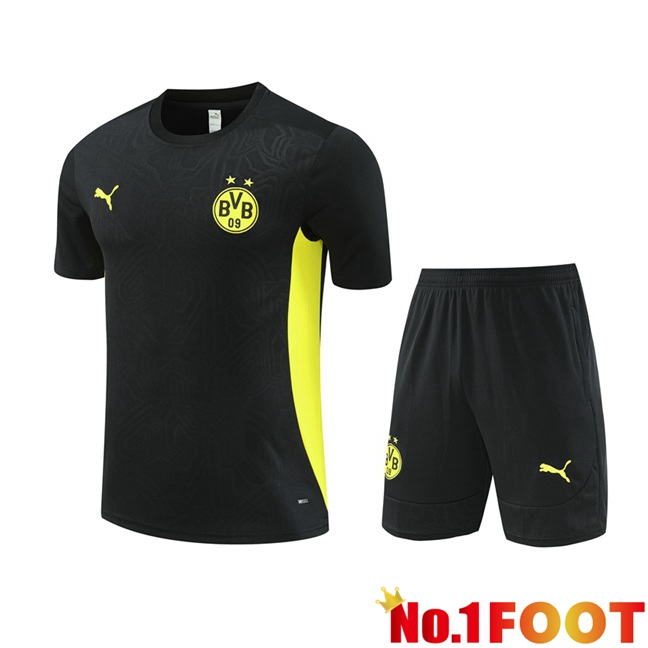 Dortmund BVB kit Training T Shirt + Shorts Black 2024/2025