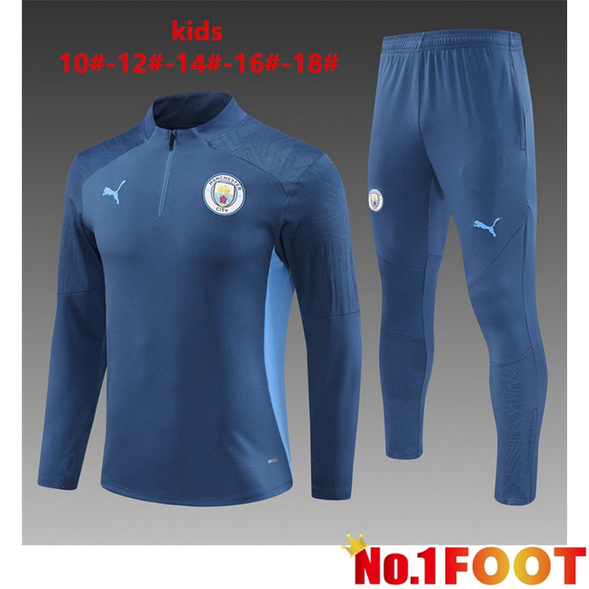 Manchester City Kids kit Training Tracksuit Blue Royal 2024/2025 - Click Image to Close