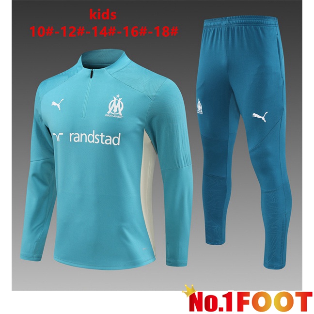 Marseille OM Kids kit Training Tracksuit Blue 2024/2025