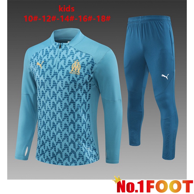 Marseille OM Kids kit Training Tracksuit Blue 2024/2025