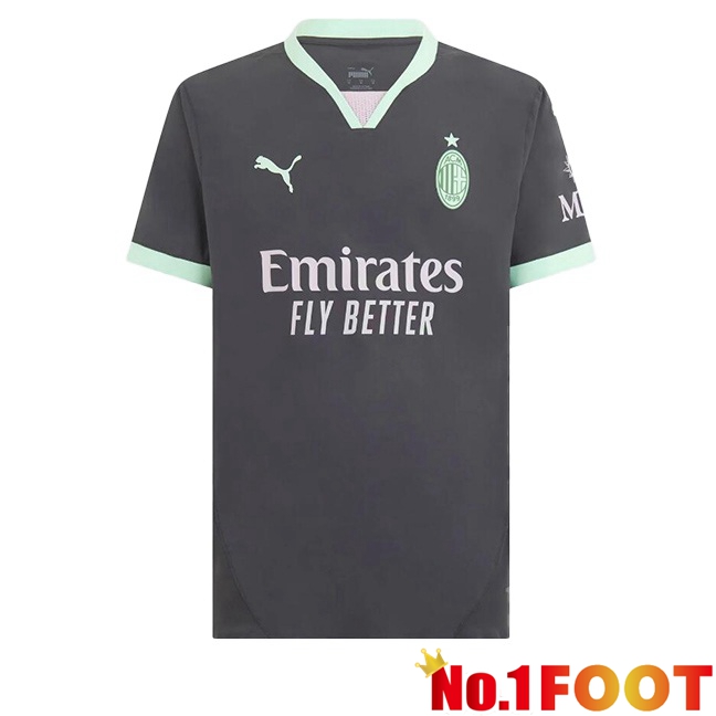 AC Milan Third Soccer Jersey Black 2024/2025 - Click Image to Close