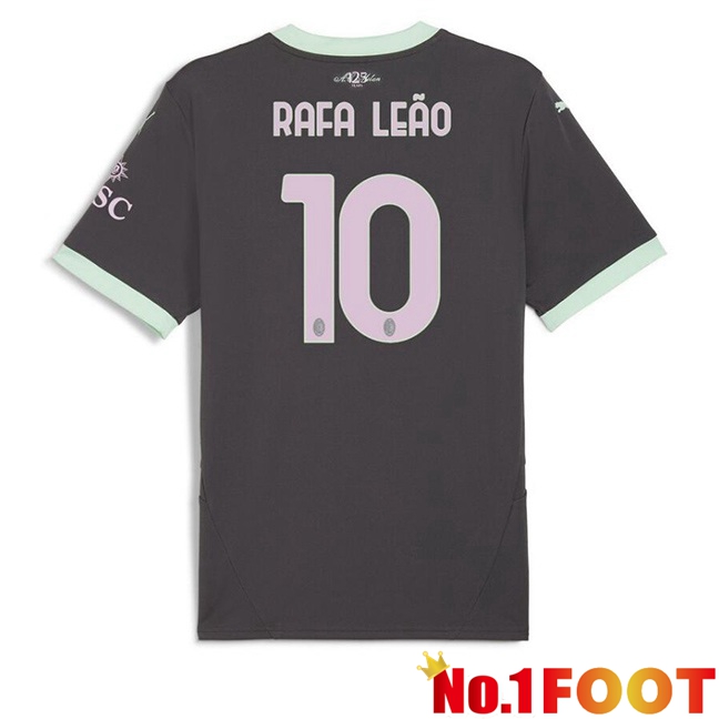 AC Milan (Rafa Leão 10) Third Soccer Jersey Black 2024/2025