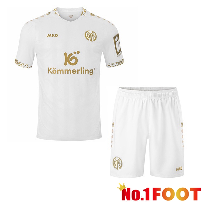 FSV Mainz 05 Kids Third Soccer Jersey White 2024/2025