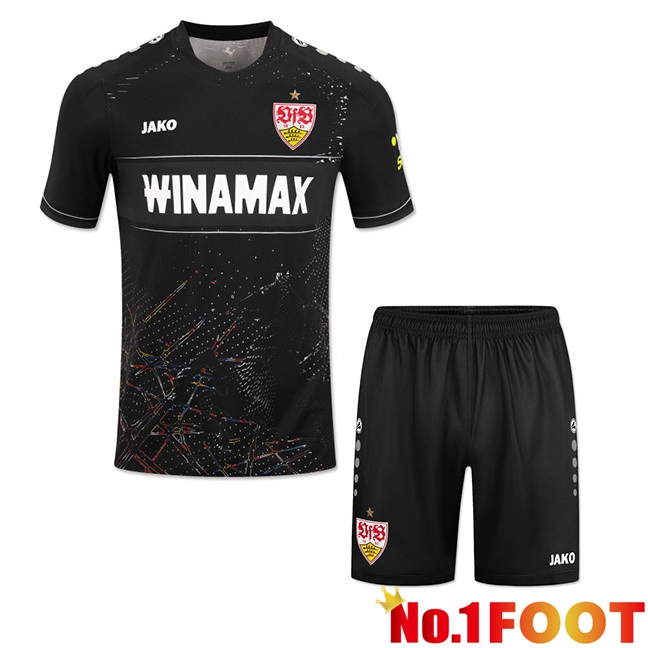 VfB Stuttgart Kids Third Soccer Jersey Black 2024/2025