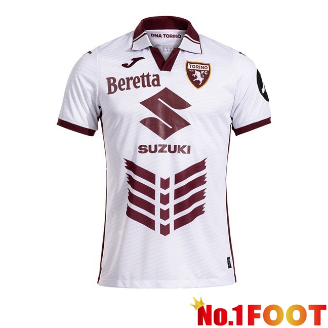 Torino FC Away Soccer Jersey White 2024/2025