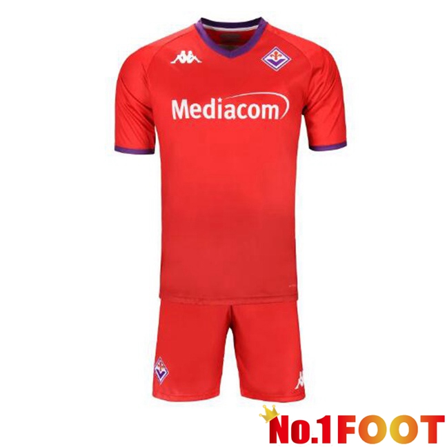 ACF Fiorentina Kids Third Soccer Jersey Red 2024/2025 - Click Image to Close