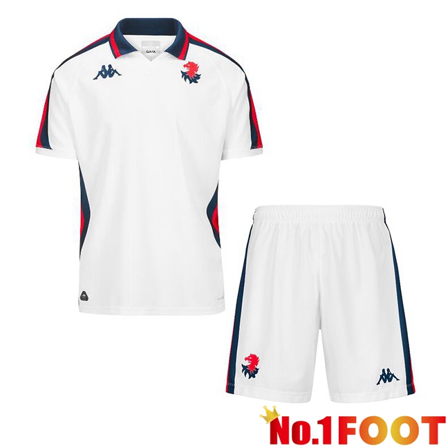 Genoa CFC Kids Away Soccer Jersey White 2024/2025