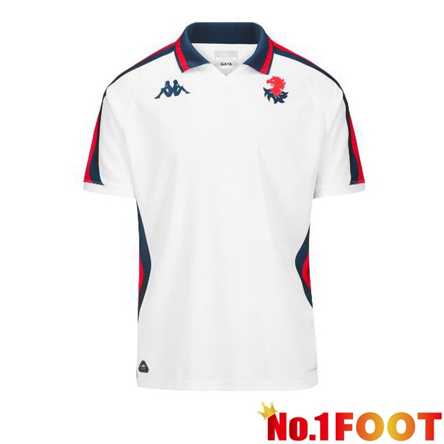 Genoa CFC Away Soccer Jersey White 2024/2025 - Click Image to Close