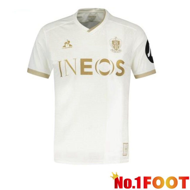 OGC Nice Away Soccer Jersey White 2024/2025