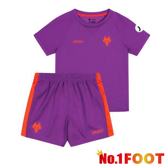 Wolves Kids Third Soccer Jersey Purple 2024/2025