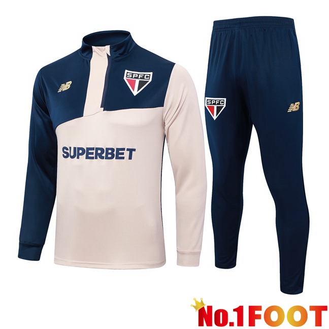 Sao Paulo FC Kids kit Training Tracksuit Yellow Blue Royal 2024/2025