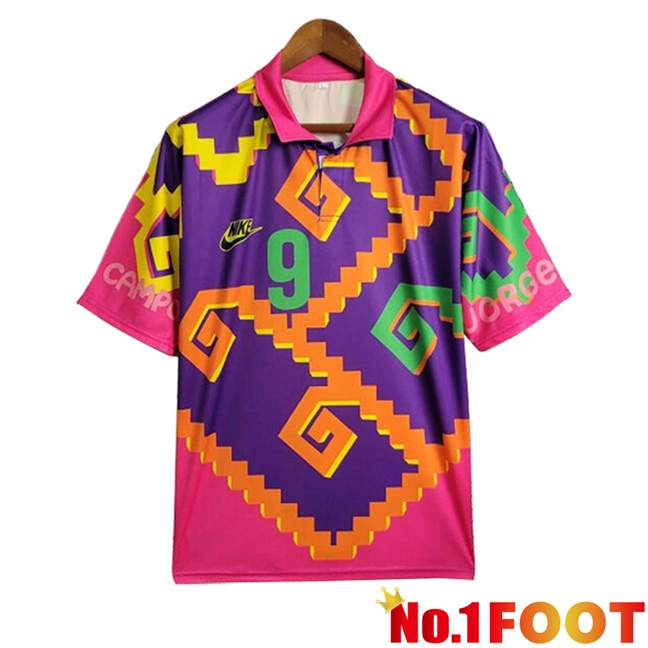 Mexico Retro Goalkeeper Soccer Jersey Purple/Pink