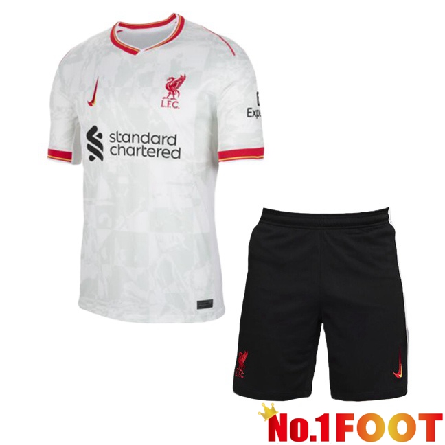 FC Liverpool Kids Third Soccer Jersey White 2024/2025