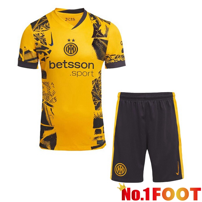 Inter Milan Kids Third Soccer Jersey Yellow 2024/2025