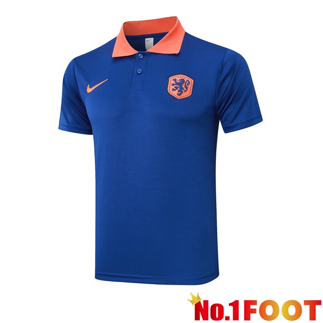 Netherlands Soccer Polo Blue 2024/2025