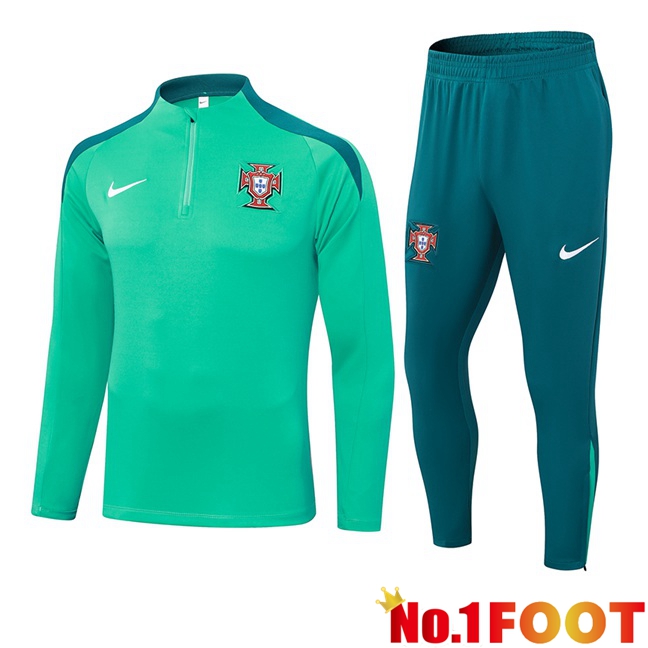 Portugal Kids kit Training Tracksuit Green 2024/2025