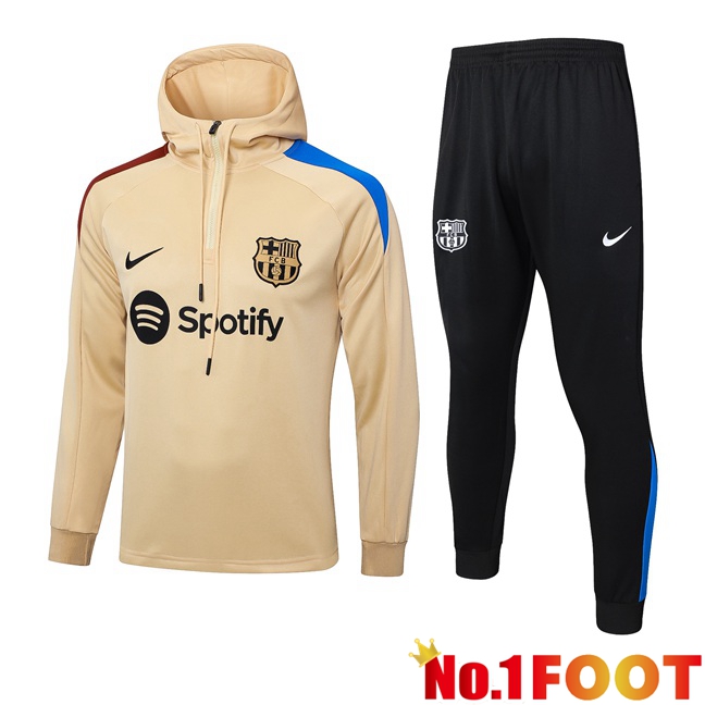 FC Barcelona Training Tracksuit Sweatshirt Hoodie Yellow 2024/2025