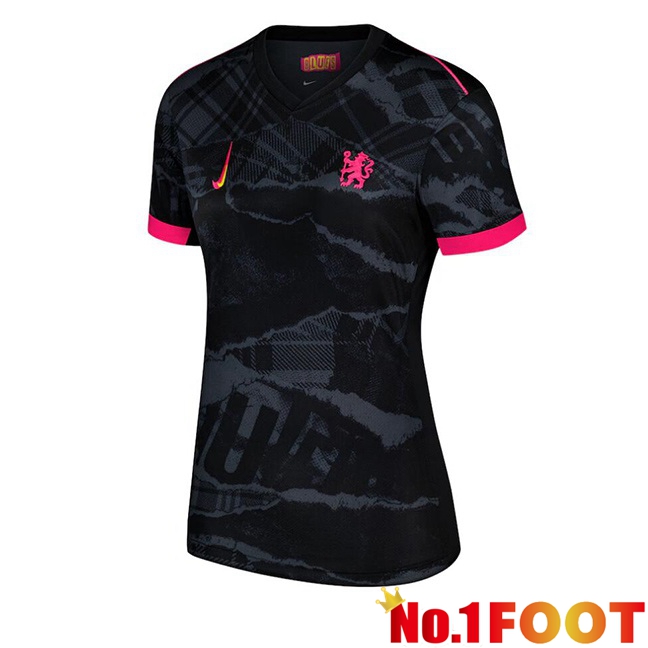 FC Chelsea Women Third Soccer Jersey Black 2024/2025