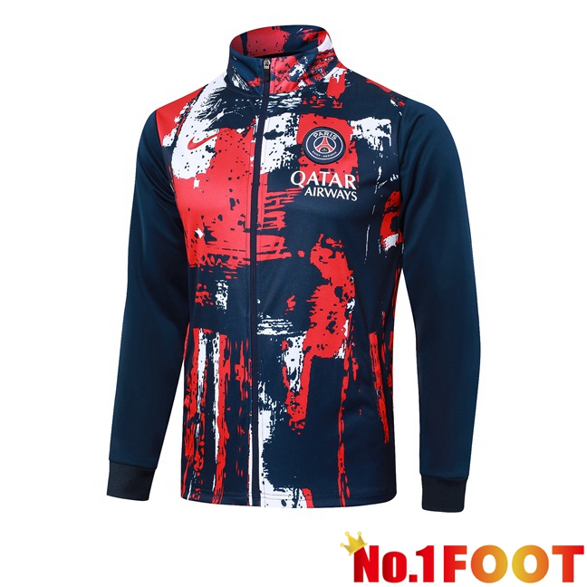 Paris PSG Training Jacket Blue Royal Red 2024/2025