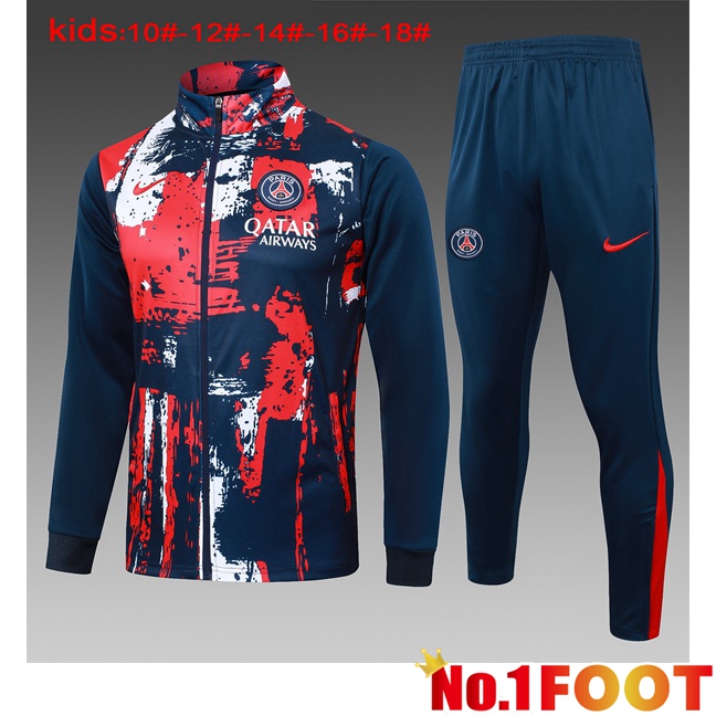 Paris PSG Kids kit Training Tracksuit - Jacket Blue Royal 2024/2025 - Click Image to Close