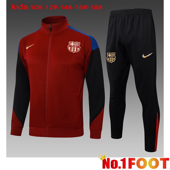 FC Barcelona Kids kit Training Tracksuit - Jacket Red 2024/2025