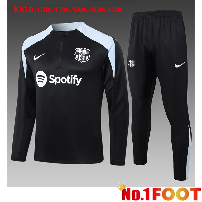 FC Barcelona Kids kit Training Tracksuit Black 2024/2025