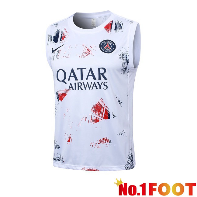 Paris PSG Gilet Soccer White 2024/2025