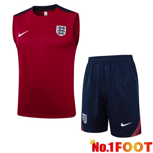 England Gilet Soccer + Shorts Red 2024/2025