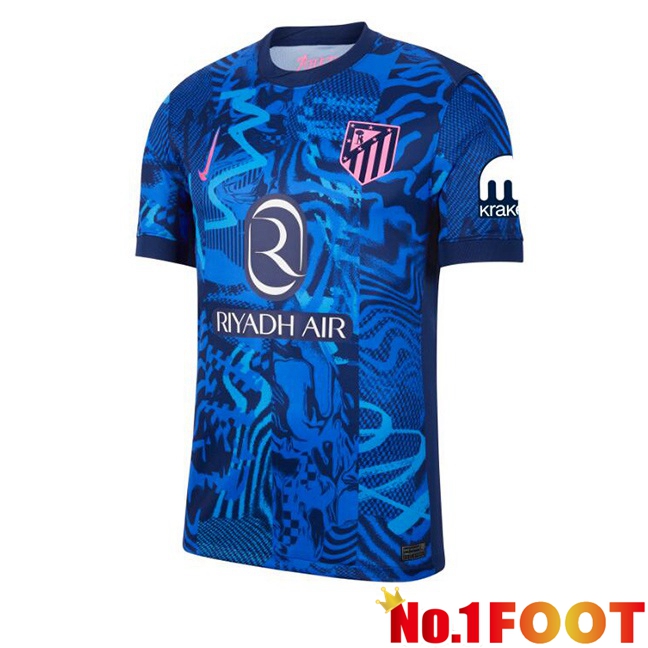 Atletico Madrid Third Soccer Jersey Blue 2024/2025