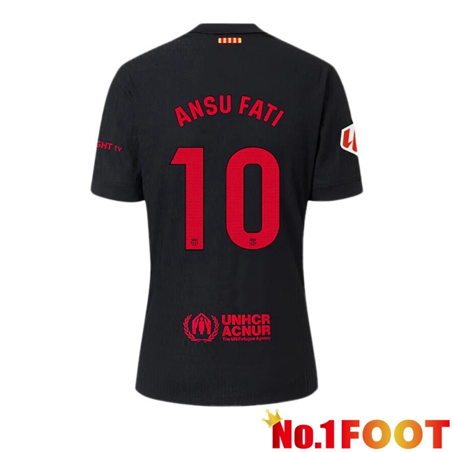 FC Barcelona (ANSU FATI 10) Away Soccer Jersey Black 2024/2025