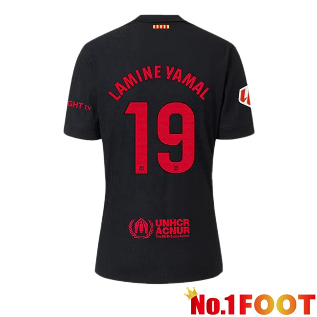 FC Barcelona (LAMINE YAMAL 19) Away Soccer Jersey Black 2024/2025