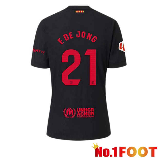 FC Barcelona (F. DE JONG 21) Away Soccer Jersey Black 2024/2025