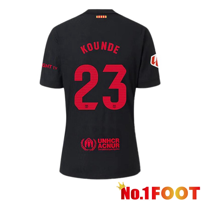 FC Barcelona (KOUNDE 23) Away Soccer Jersey Black 2024/2025