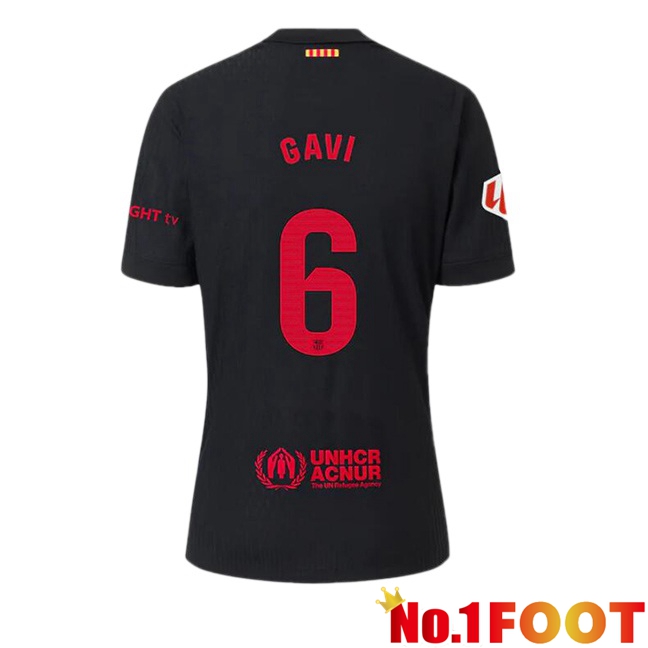 FC Barcelona (GAVI 6) Away Soccer Jersey Black 2024/2025