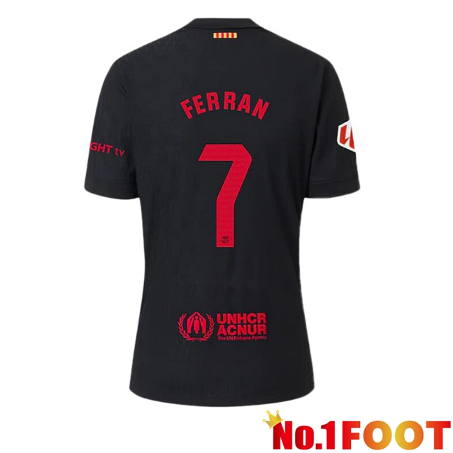 FC Barcelona (FERRAN 7) Away Soccer Jersey Black 2024/2025