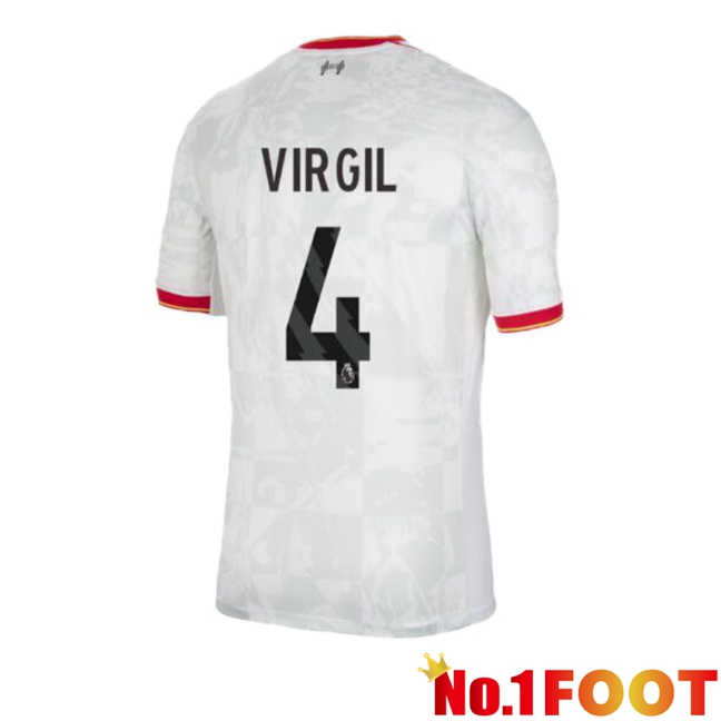 FC Liverpool (VIRGIL 4) Third Soccer Jersey White 2024/2025