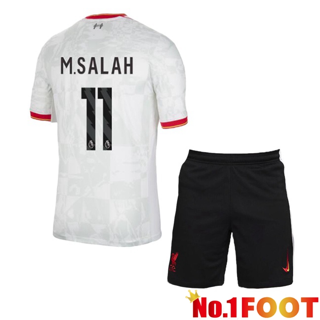 FC Liverpool (M.SALAH 11) Kids Third Soccer Jersey White 2024/2025