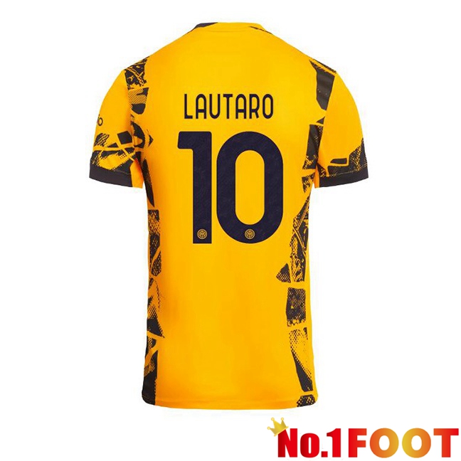 Inter Milan (LAUTARO 10) Third Soccer Jersey Yellow 2024/2025