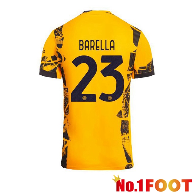 Inter Milan (BARELLA 23) Third Soccer Jersey Yellow 2024/2025