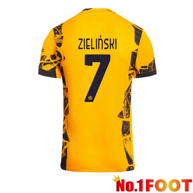 Inter Milan (ZIELIŃSKI 7) Third Soccer Jersey Yellow 2024/2025