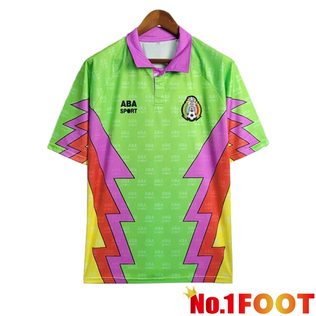 Mexico Retro Goalkeeper Soccer Jersey Green/Purple