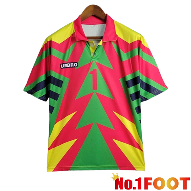 Mexico Retro Goalkeeper Soccer Jersey Green/Red 1998