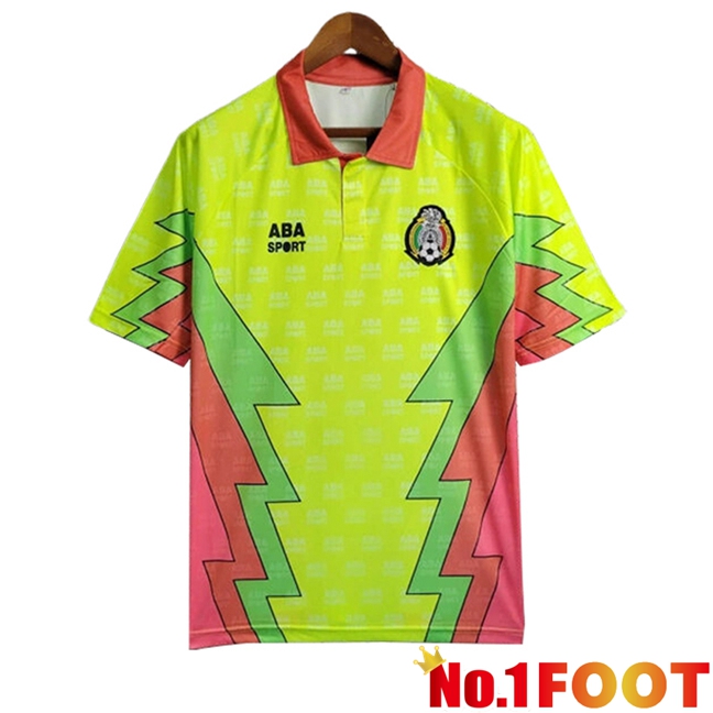 Mexico Retro Goalkeeper Soccer Jersey Green/Blue