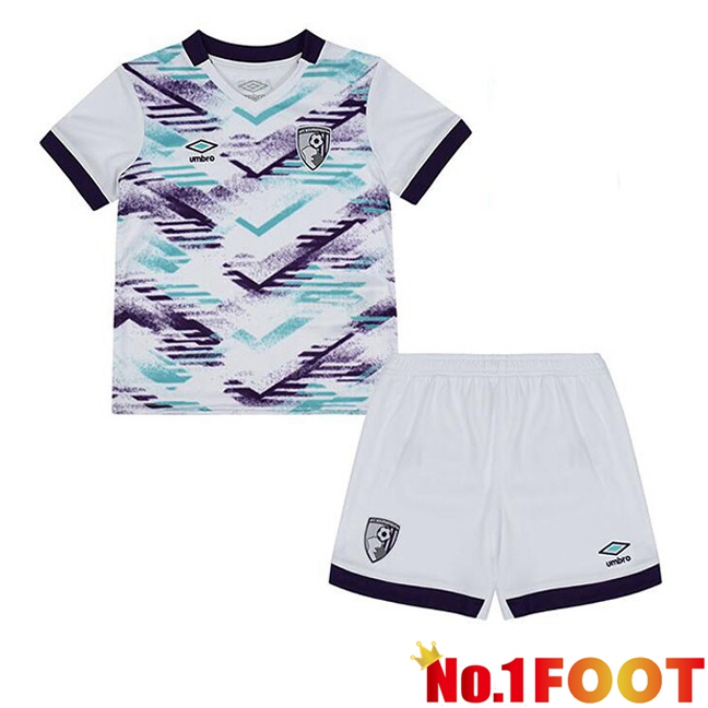 AFC Bournemouth Kids Away Soccer Jersey White 2024/2025