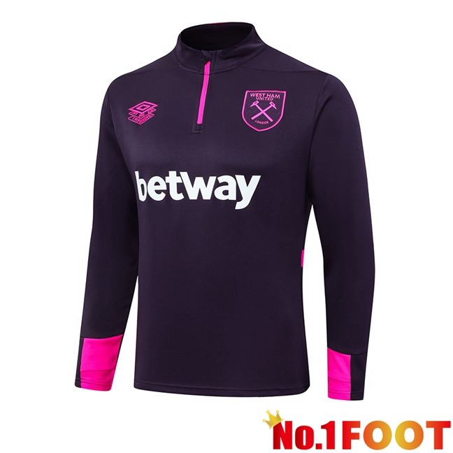 West Ham United Training Sweatshirt Purple 2024/2025