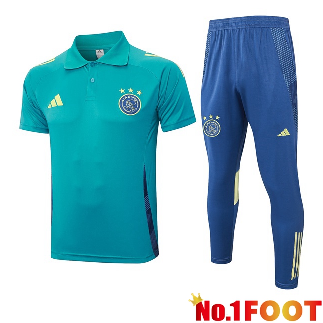 AFC Ajax Soccer Polo + Training Pants Blue 2024/2025