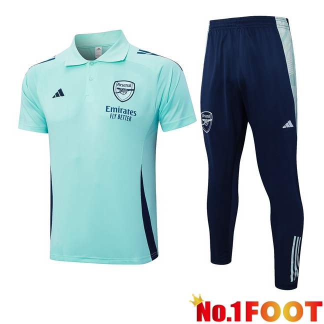 Arsenal Soccer Polo + Training Pants Green 2024/2025